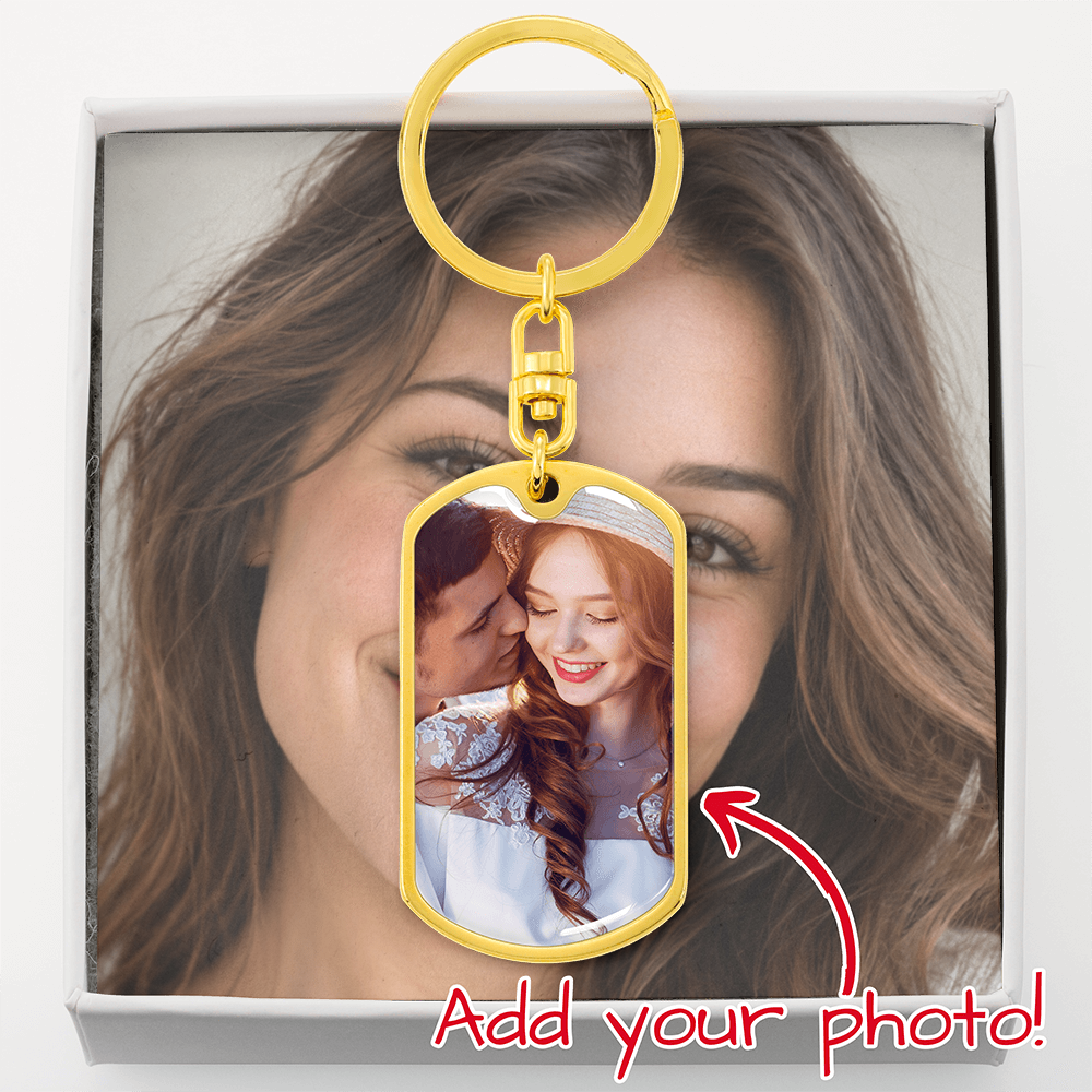 ShineOn Fulfillment Jewelry Personalized Photo Heart Keychain Personalized Photo Heart Keychain