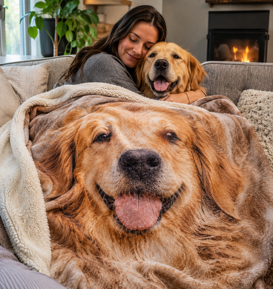 Personalized Family Photo Sherpa Blanket