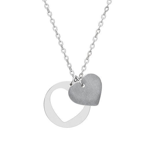 Printify Accessories One Size / Stainless Steel (No coating) Heart Cutout Necklace Heart Cutout Necklace