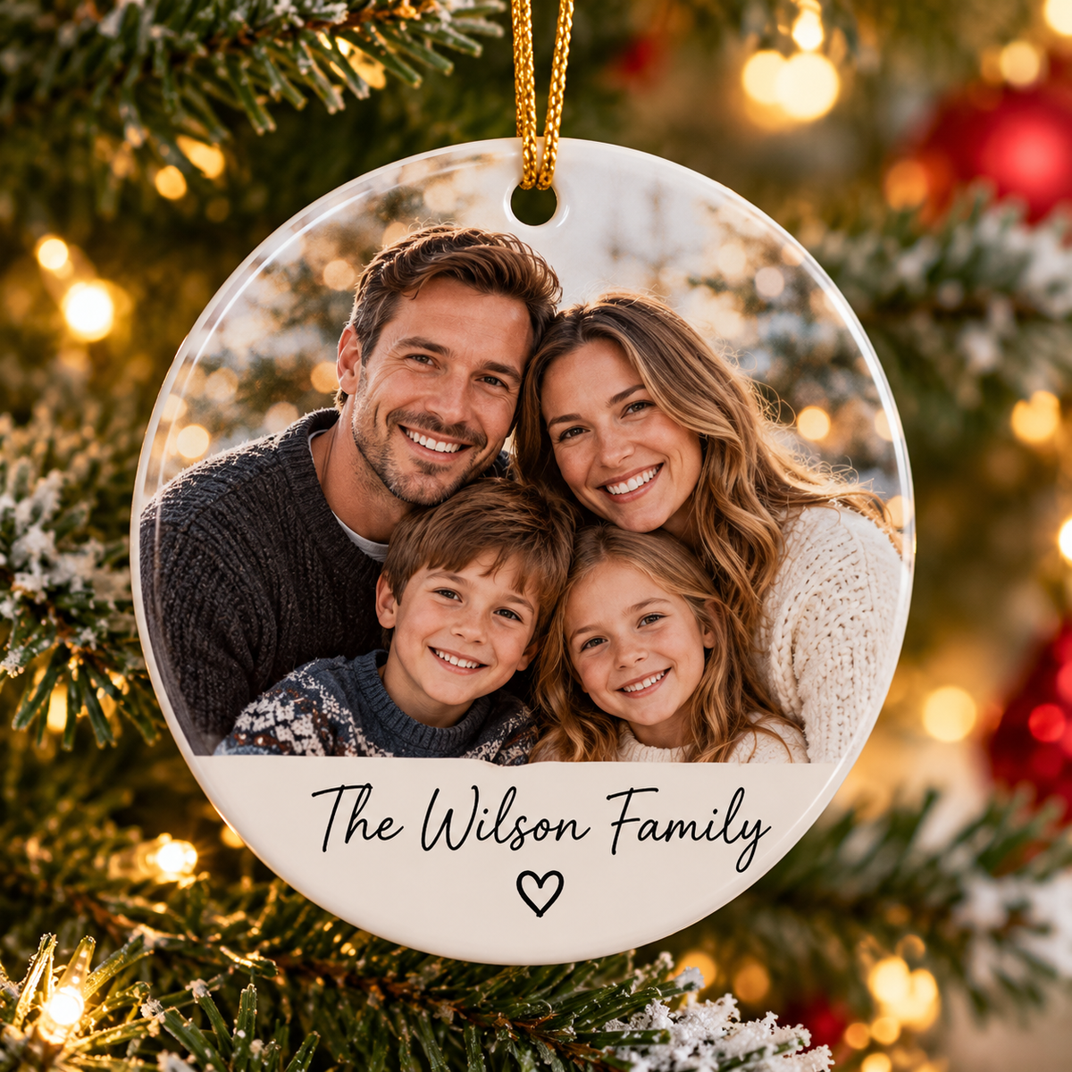 Printify Home Decor Circle / One size Personalized Ornament 🎄🐾 Personalized Ornament 🎄🐾