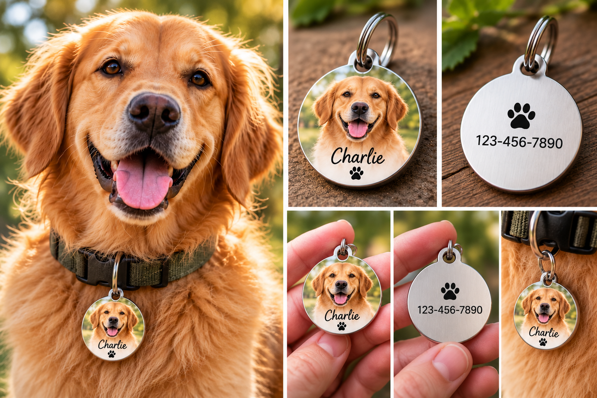 Printify Pets 1" Personalized Pet ID Tag Personalized Pet ID Tag