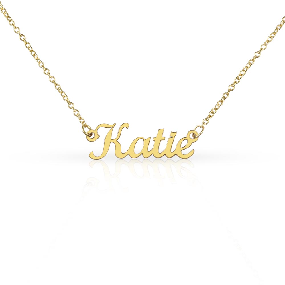 ShineOn Fulfillment Jewelry 18k Yellow Gold Finish / Standard Box Custom Name Necklace Custom Name Necklace