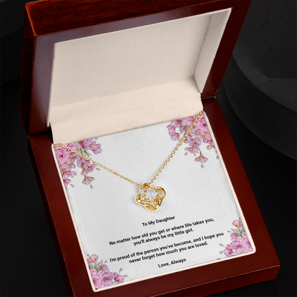 ShineOn Fulfillment Jewelry To My Daughter – Love Knot Necklace To My Daughter – Love Knot Necklace