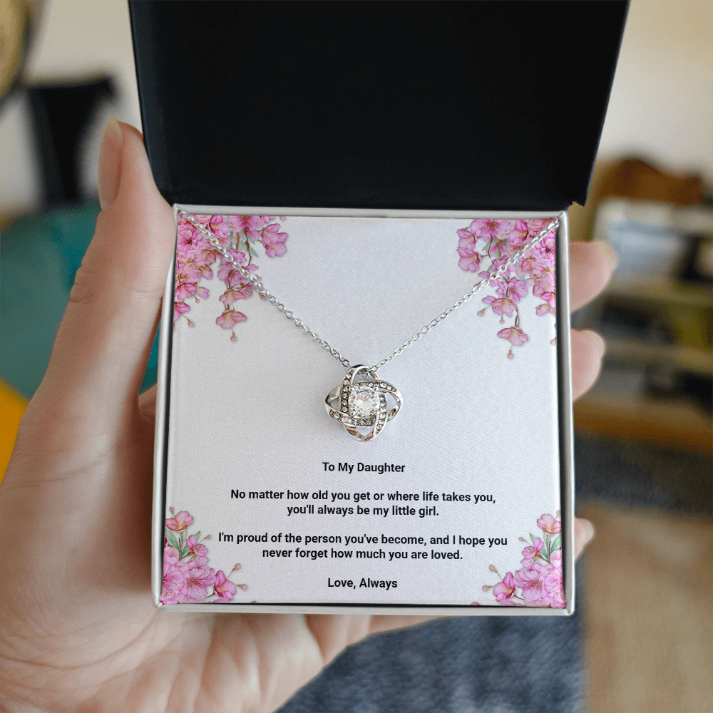 ShineOn Fulfillment Jewelry To My Daughter – Love Knot Necklace To My Daughter – Love Knot Necklace